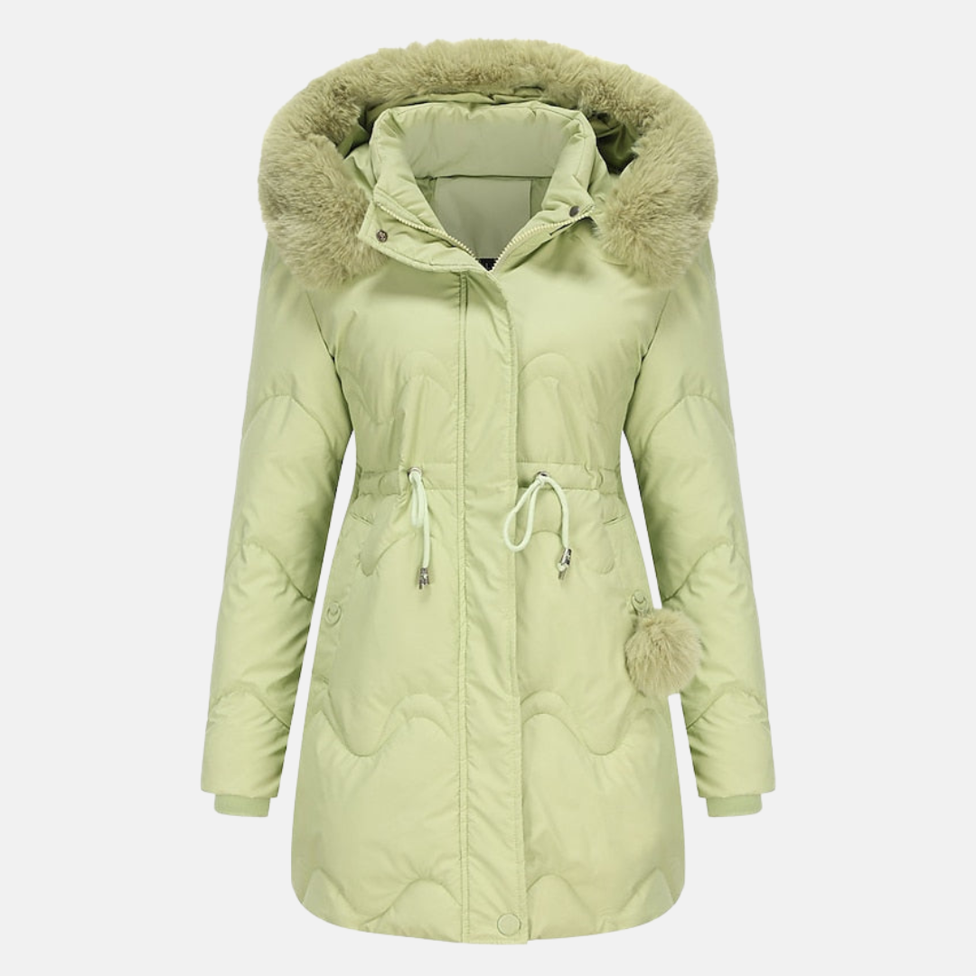 Parka femme – Veste chaude imperméable avec capuche pour hiver chic