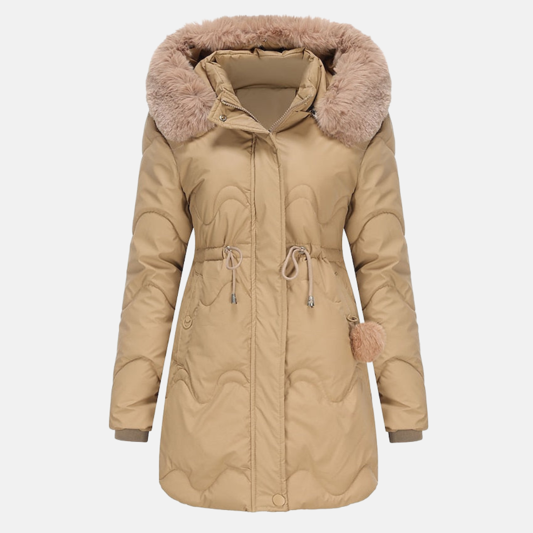 Parka femme – Veste chaude imperméable avec capuche pour hiver chic