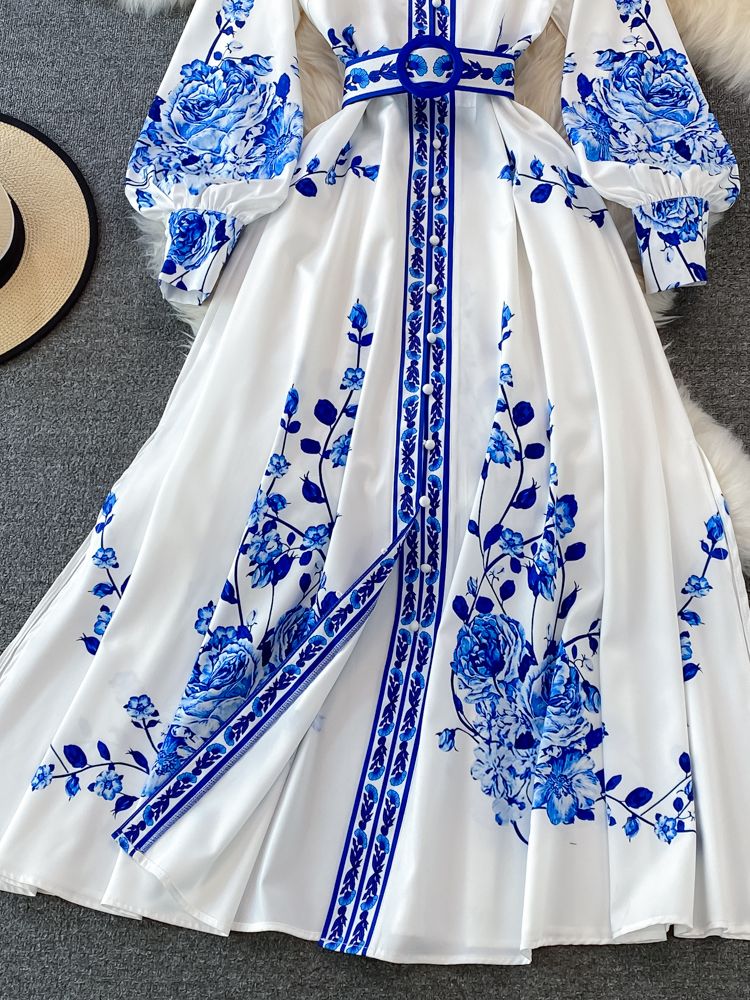 Robe longue élégante femme – Robe fluide chic pour cérémonie et soirée