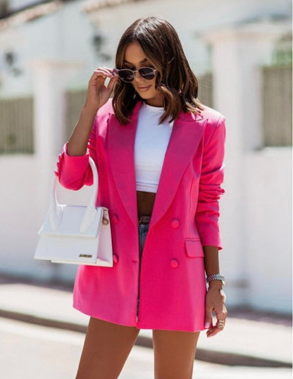 Blazer femme élégant – Veste à manches longues chic en tissu léger pour occasions