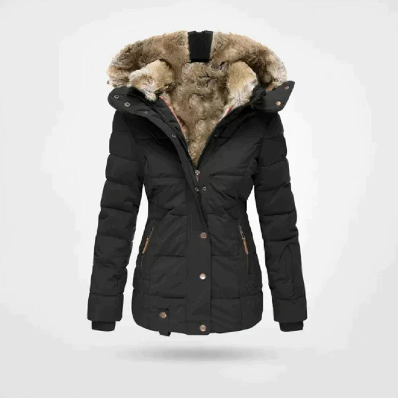 Manteau d'hiver femme – Veste chaude avec capuche, style élégant et confortable