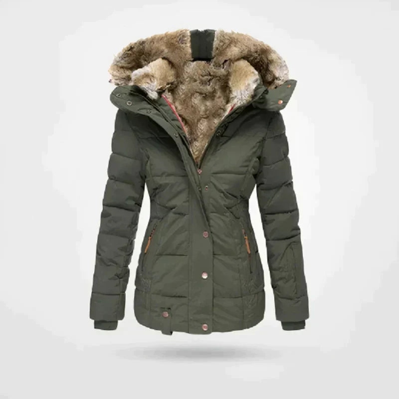 Manteau d'hiver femme – Veste chaude avec capuche, style élégant et confortable