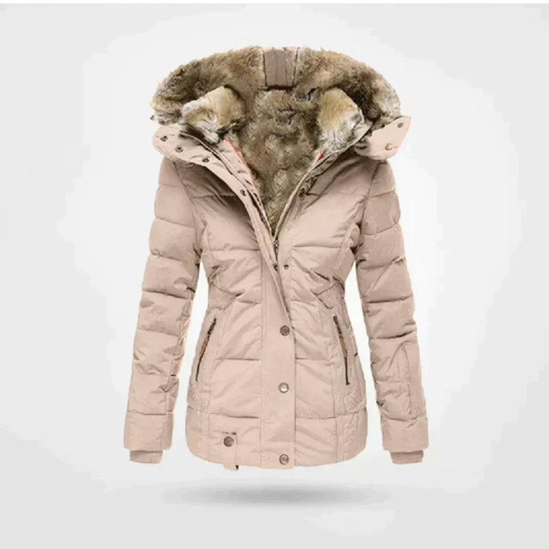 Manteau d'hiver femme – Veste chaude avec capuche, style élégant et confortable