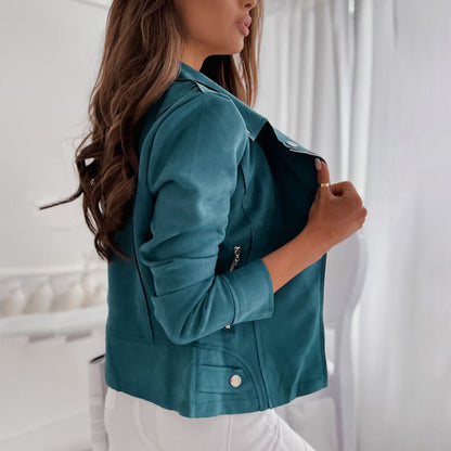 Veste à col revers femme – Veste élégante en tissu léger pour toutes occasions