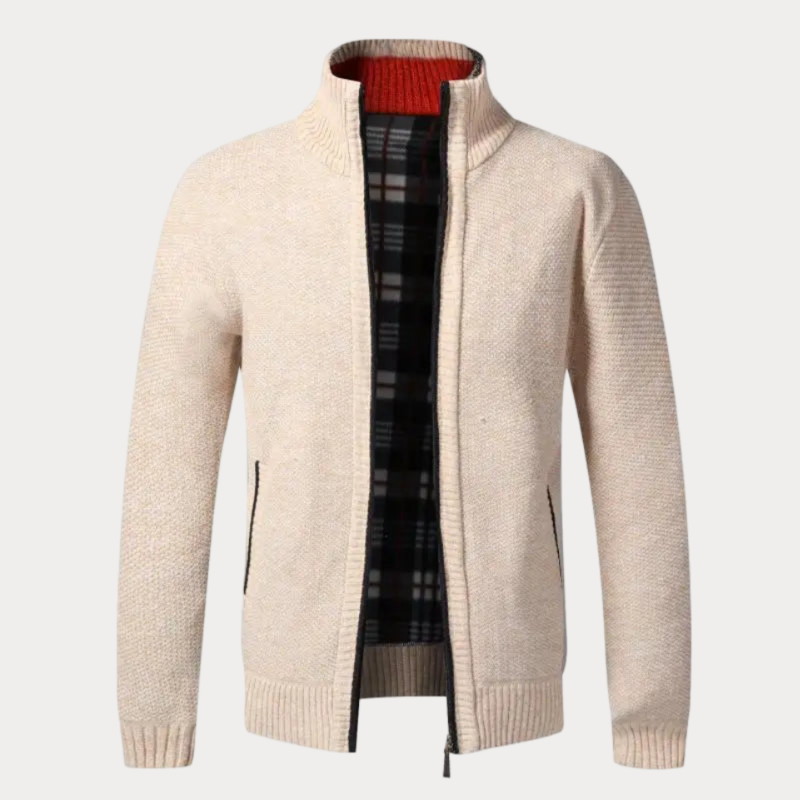 Veste en tricot homme – Veste à fermeture éclair confortable et élégante