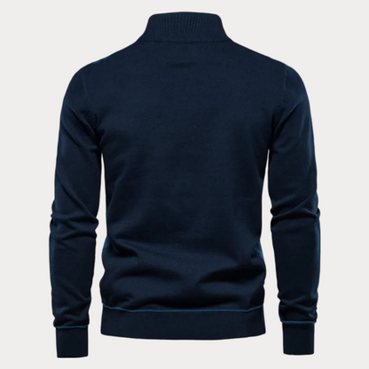 Pull à motifs homme – Pull col montant élégant en tricot doux et tendance