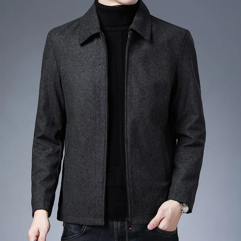 Veste homme avec col et fermeture éclair – Veste élégante et confortable pour toutes occasions