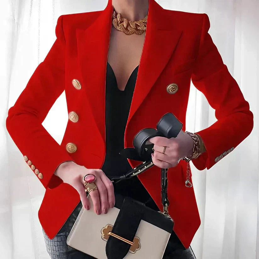 Blazer élégant femme – Veste chic ajustée en tissu léger pour soirée et bureau