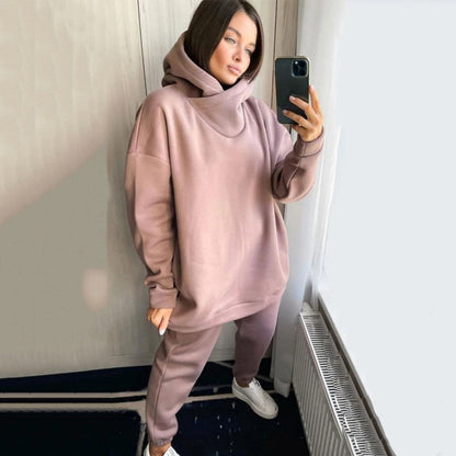 Sweat à capuche et pantalon femme – Ensemble confortable en coton pour sport et détente