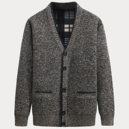 Veste en tricot homme – Pull col en V avec poches avant tendance et confortable