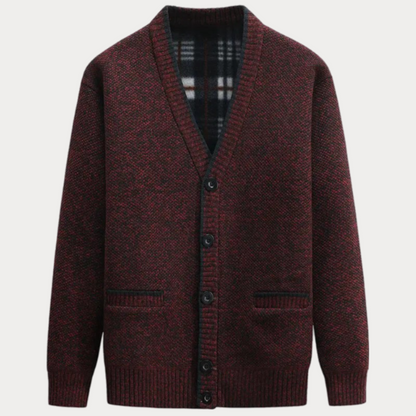 Veste en tricot homme – Pull col en V avec poches avant tendance et confortable