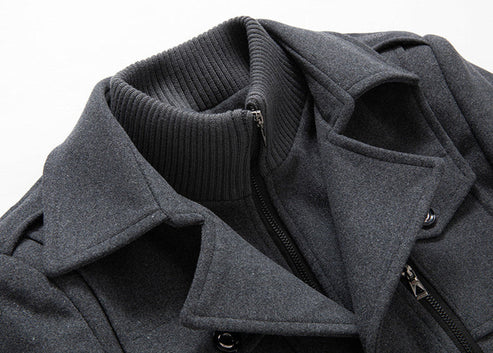 Manteau d'hiver homme – Veste col roulé chaude et élégante pour le froid