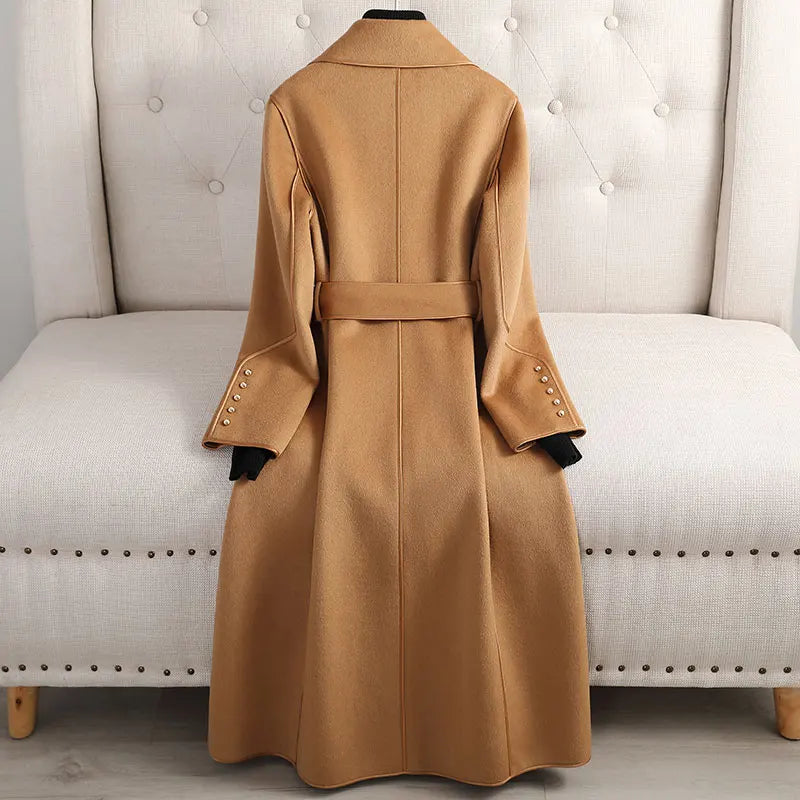 Trench-coat femme – Manteau élégant avec ceinture pour automne et hiver