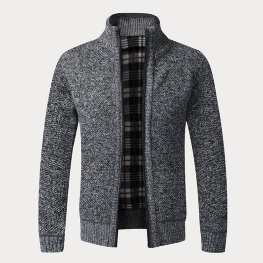 Veste en tricot homme – Veste à fermeture éclair confortable et élégante