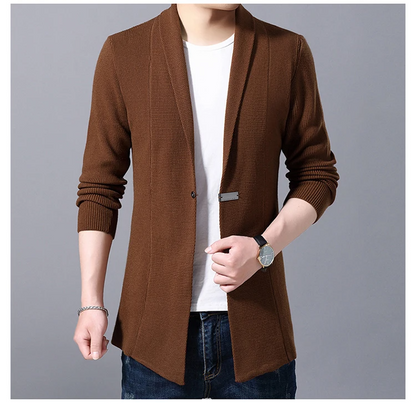 Veste en tricot homme – Veste élégante avec bouton pour look décontracté