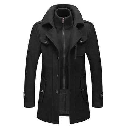 Manteau d'hiver homme – Veste col roulé chaude et élégante pour le froid