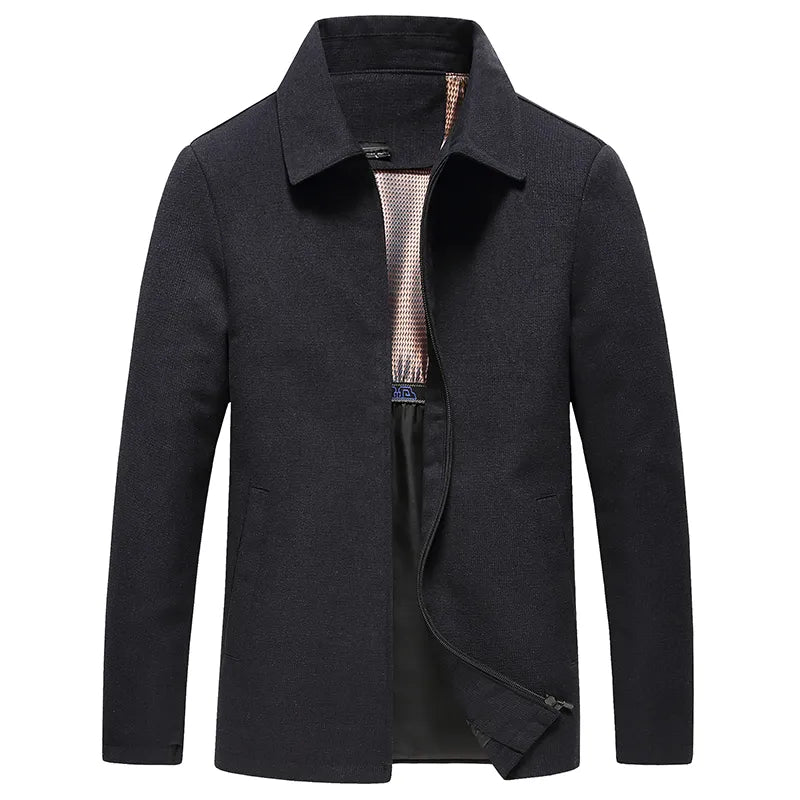 Veste homme avec col et fermeture éclair – Veste élégante et confortable pour toutes occasions