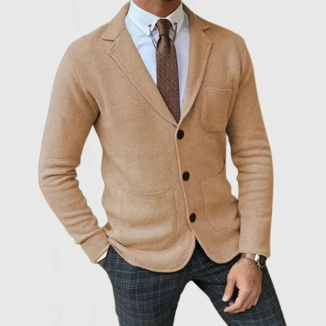 Blazer homme à un bouton – Veste élégante en tissu léger pour occasions formelles