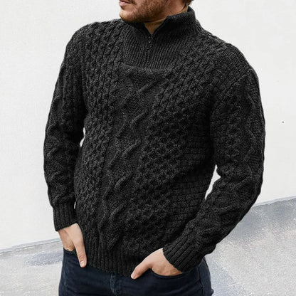 Pull col roulé homme – Pull tricoté chaud et élégant pour hiver et casual