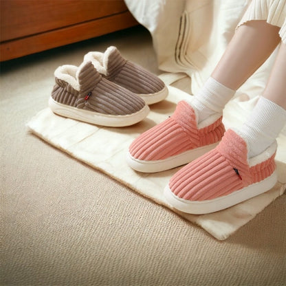 Chaussons moelleux femme – Pantoufles douces en peluche pour confort à la maison