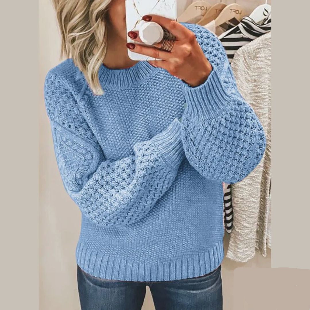 Pull en tricot femme – Pull chaud en laine doux et élégant pour l'hiver