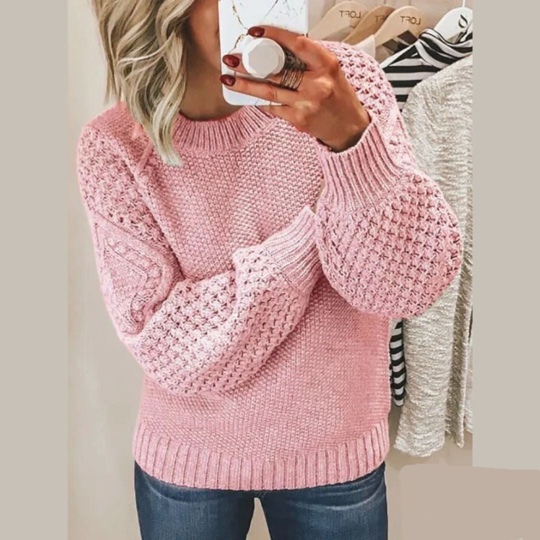 Pull en tricot femme – Pull chaud en laine doux et élégant pour l'hiver