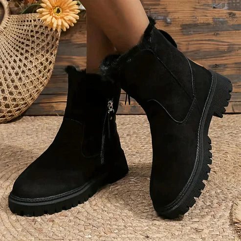 Bottines confortables femme – Chaussures en cuir élégantes et tendance pour l'hiver