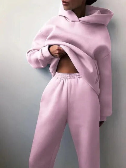 Sweat à capuche et jogging femme – Ensemble confortable en coton doux et tendance