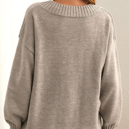 Pull en tricot femme – Pull à manches longues doux et élégant pour l'hiver