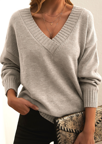 Pull en tricot femme – Pull à manches longues doux et élégant pour l'hiver