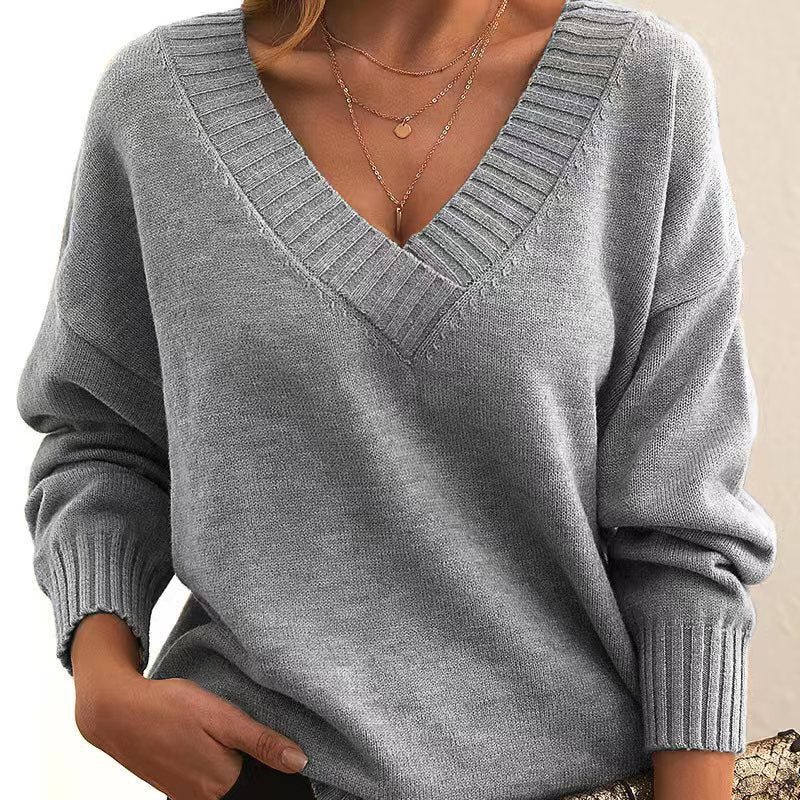 Pull en tricot femme – Pull à manches longues doux et élégant pour l'hiver