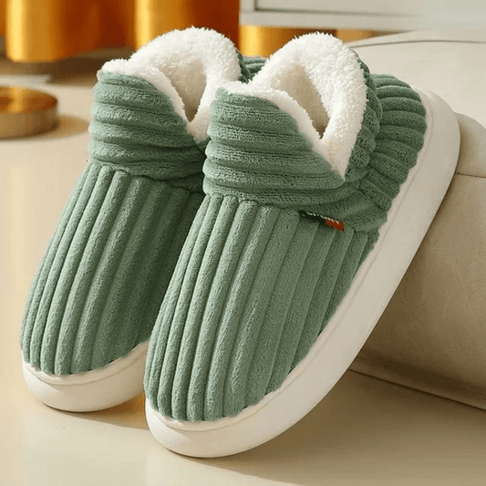 Chaussons moelleux femme – Pantoufles douces en peluche pour confort à la maison