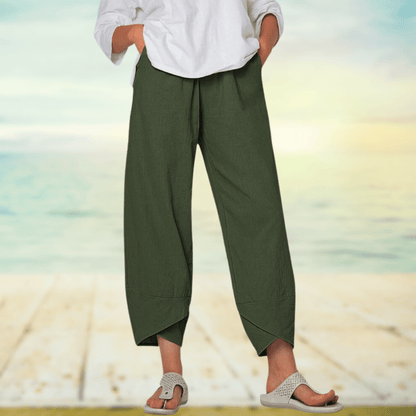 Pantalons confortables femme – Pantalon élégant en coton doux pour toutes occasions