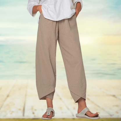 Pantalons confortables femme – Pantalon élégant en coton doux pour toutes occasions