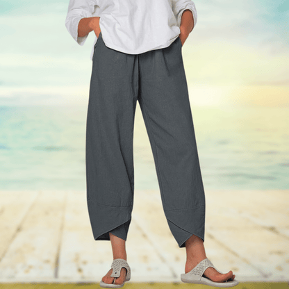 Pantalons confortables femme – Pantalon élégant en coton doux pour toutes occasions