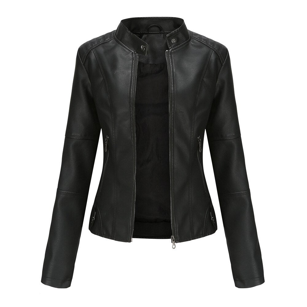 Veste en cuir femme – Veste élégante en cuir véritable pour style chic et décontracté