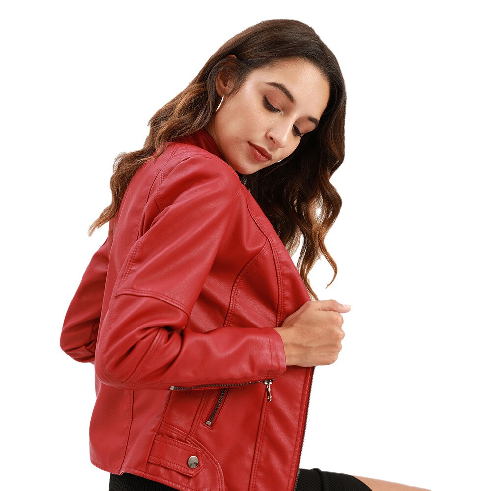 Veste en cuir femme – Veste élégante en cuir véritable pour style chic et décontracté