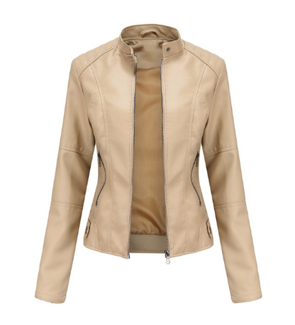 Veste en cuir femme – Veste élégante en cuir véritable pour style chic et décontracté