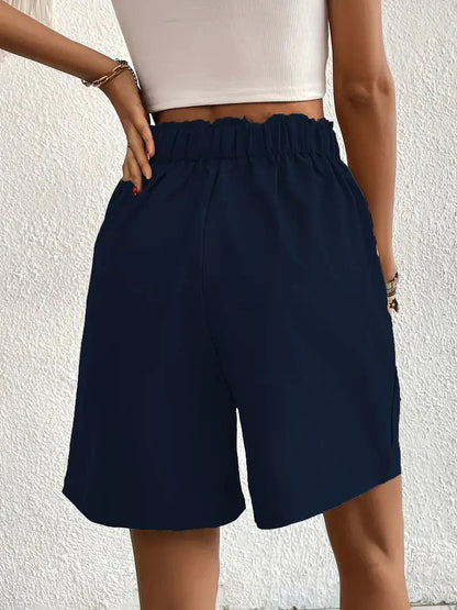 Shorts taille haute femme – Shorts élégants en denim pour été et plage