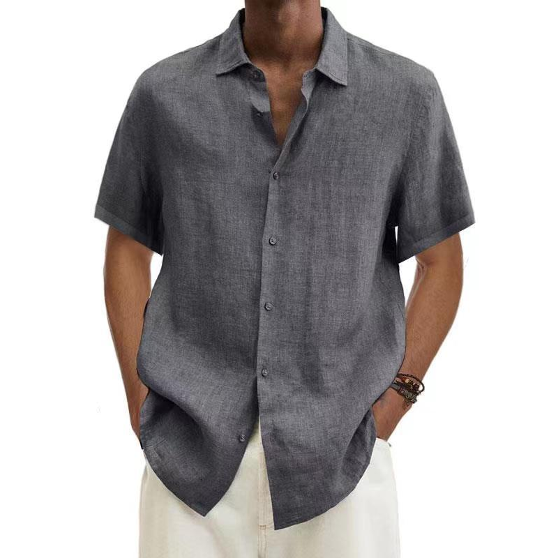 Chemise homme manches courtes – Chemise élégante en coton pour été chic