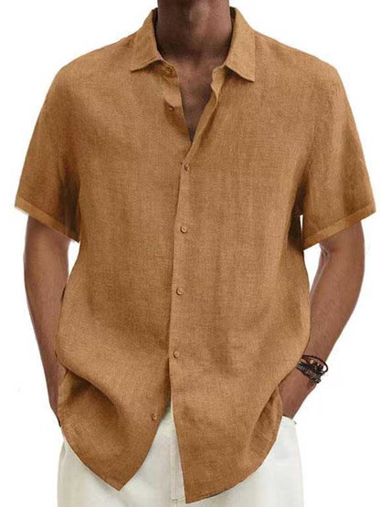 Chemise homme manches courtes – Chemise élégante en coton pour été chic