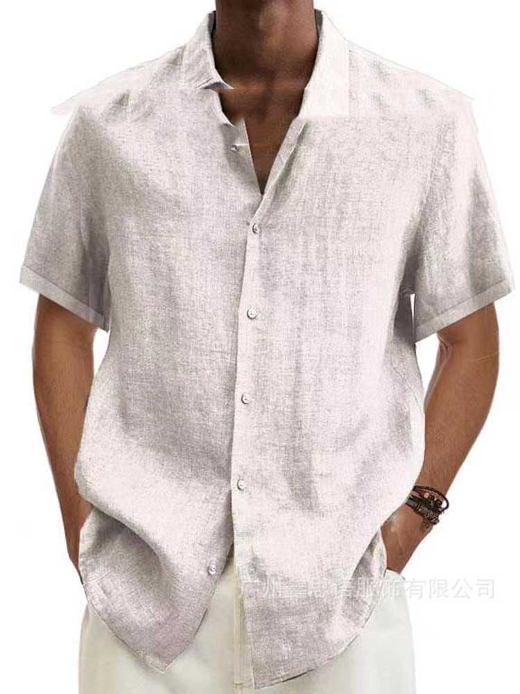 Chemise homme manches courtes – Chemise élégante en coton pour été chic