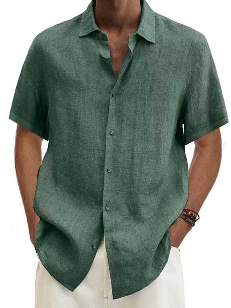 Chemise homme manches courtes – Chemise élégante en coton pour été chic