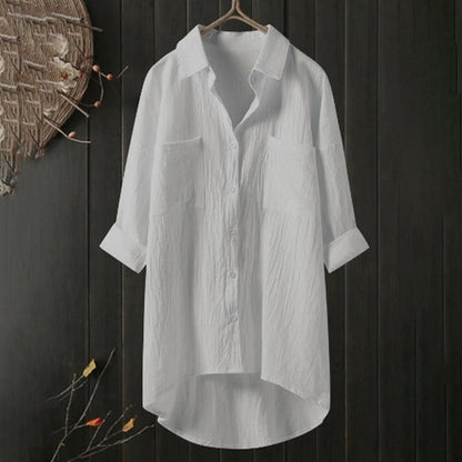 Chemise à col boutonné femme – Chemise élégante en coton avec design chic et ajusté