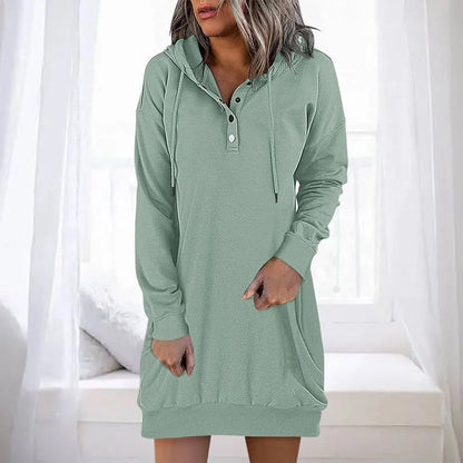 Robe à capuche femme – Robe décontractée en coton doux pour toutes occasions