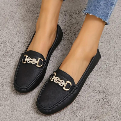 Mocassins femme – Chaussures plates élégantes en cuir pour toutes occasions