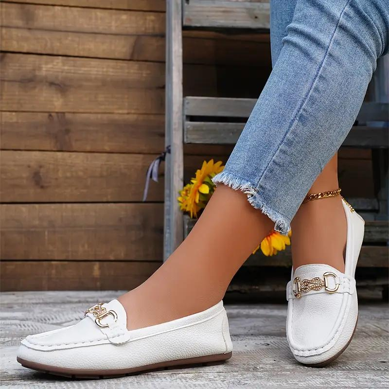 Mocassins femme – Chaussures plates élégantes en cuir pour toutes occasions