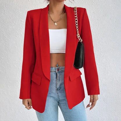 Blazer ouvert femme – Veste chic élégante en tissu léger pour soirée et bureau