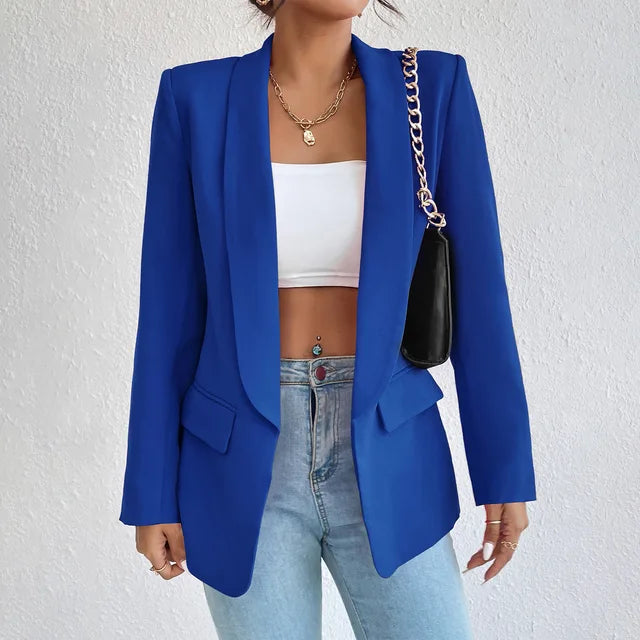 Blazer ouvert femme – Veste chic élégante en tissu léger pour soirée et bureau