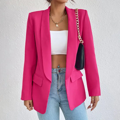 Blazer ouvert femme – Veste chic élégante en tissu léger pour soirée et bureau